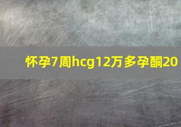 怀孕7周hcg12万多孕酮20