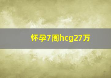 怀孕7周hcg27万