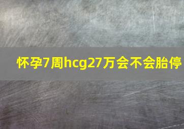 怀孕7周hcg27万会不会胎停