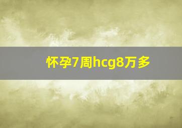 怀孕7周hcg8万多