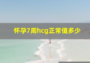 怀孕7周hcg正常值多少