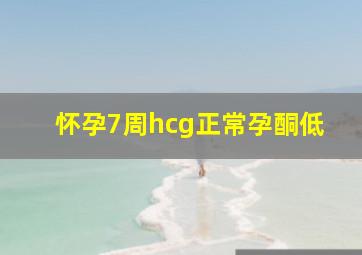 怀孕7周hcg正常孕酮低