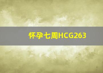 怀孕七周HCG263