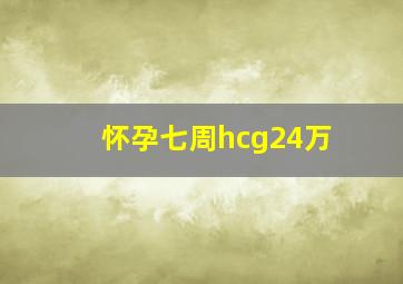 怀孕七周hcg24万