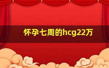 怀孕七周的hcg22万