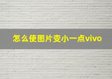 怎么使图片变小一点vivo