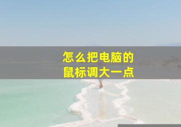 怎么把电脑的鼠标调大一点