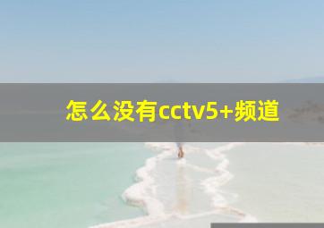 怎么没有cctv5+频道