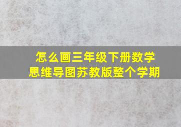 怎么画三年级下册数学思维导图苏教版整个学期