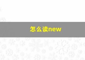 怎么读new