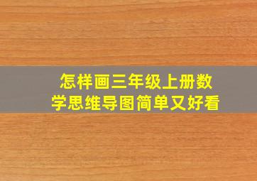 怎样画三年级上册数学思维导图简单又好看