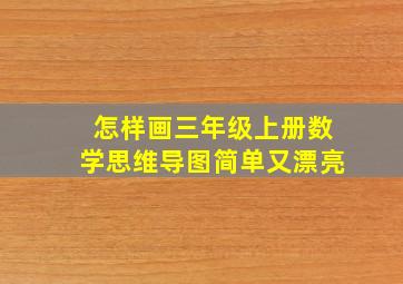 怎样画三年级上册数学思维导图简单又漂亮