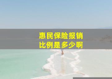 惠民保险报销比例是多少啊