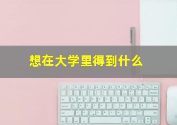 想在大学里得到什么