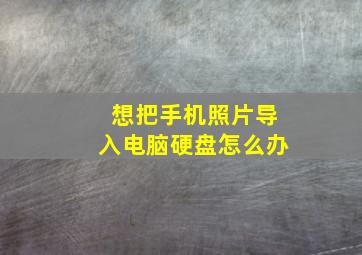 想把手机照片导入电脑硬盘怎么办