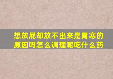 想放屁却放不出来是胃寒的原因吗怎么调理呢吃什么药