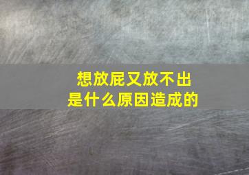 想放屁又放不出是什么原因造成的