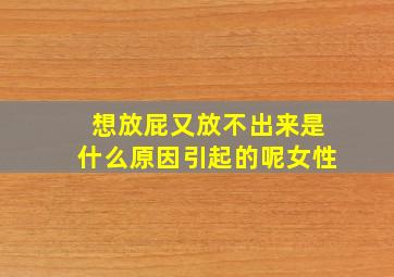 想放屁又放不出来是什么原因引起的呢女性