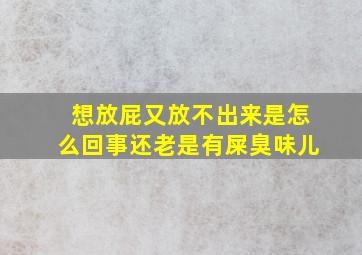 想放屁又放不出来是怎么回事还老是有屎臭味儿