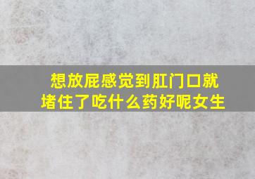 想放屁感觉到肛门口就堵住了吃什么药好呢女生