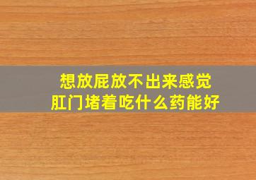 想放屁放不出来感觉肛门堵着吃什么药能好