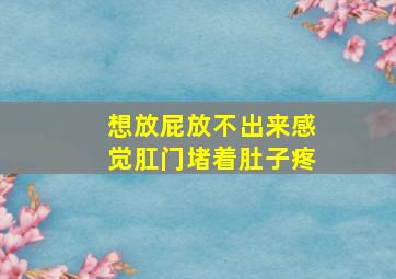 想放屁放不出来感觉肛门堵着肚子疼