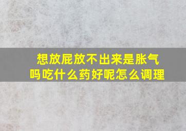 想放屁放不出来是胀气吗吃什么药好呢怎么调理