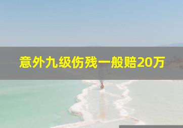 意外九级伤残一般赔20万