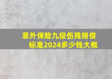 意外保险九级伤残赔偿标准2024多少钱大概