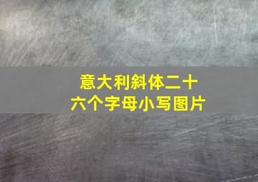 意大利斜体二十六个字母小写图片