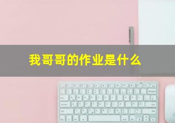 我哥哥的作业是什么