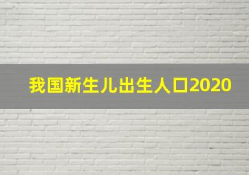 我国新生儿出生人口2020