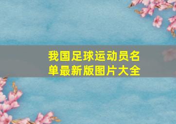 我国足球运动员名单最新版图片大全