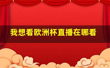 我想看欧洲杯直播在哪看