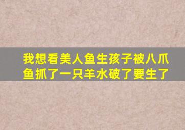 我想看美人鱼生孩子被八爪鱼抓了一只羊水破了要生了