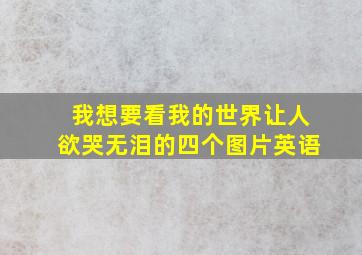 我想要看我的世界让人欲哭无泪的四个图片英语