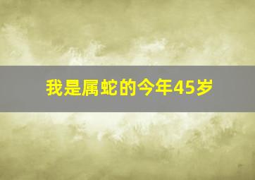 我是属蛇的今年45岁