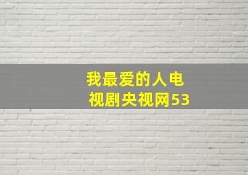 我最爱的人电视剧央视网53