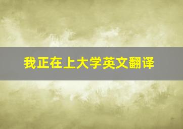 我正在上大学英文翻译