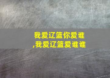 我爱辽篮你爱谁,我爱辽篮爱谁谁