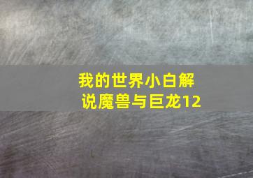 我的世界小白解说魔兽与巨龙12