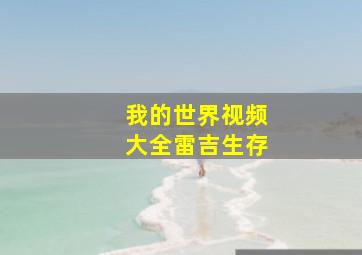 我的世界视频大全雷吉生存