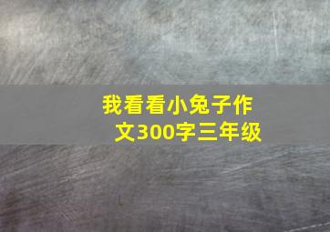 我看看小兔子作文300字三年级