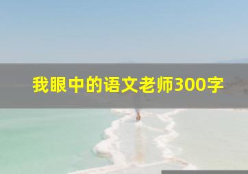 我眼中的语文老师300字