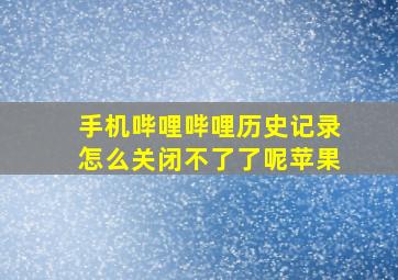 手机哔哩哔哩历史记录怎么关闭不了了呢苹果