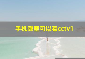 手机哪里可以看cctv1