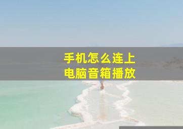 手机怎么连上电脑音箱播放