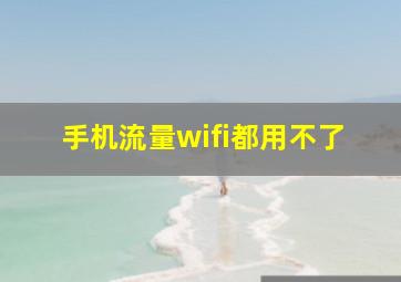 手机流量wifi都用不了