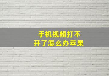 手机视频打不开了怎么办苹果