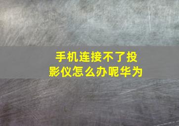 手机连接不了投影仪怎么办呢华为